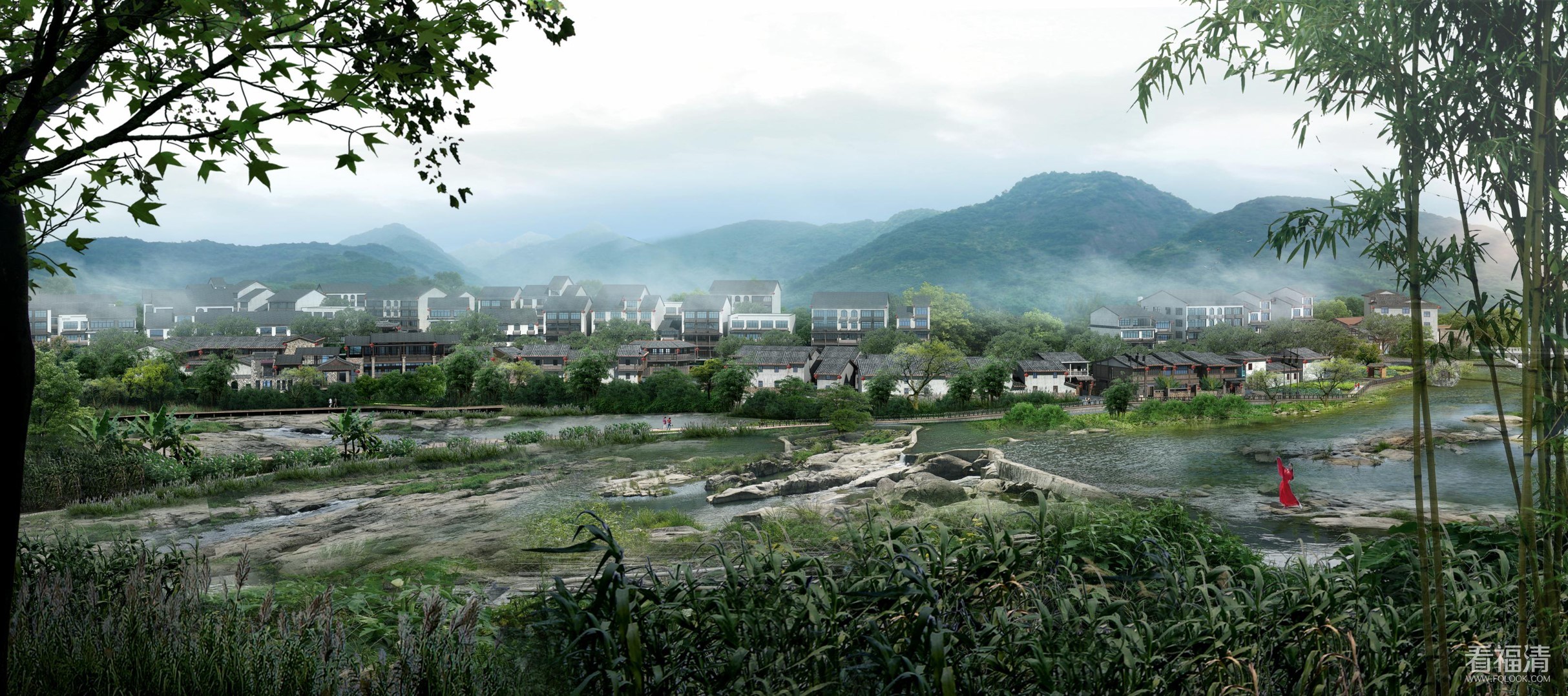 一都新规划效果图流出,古色古香的现代小镇