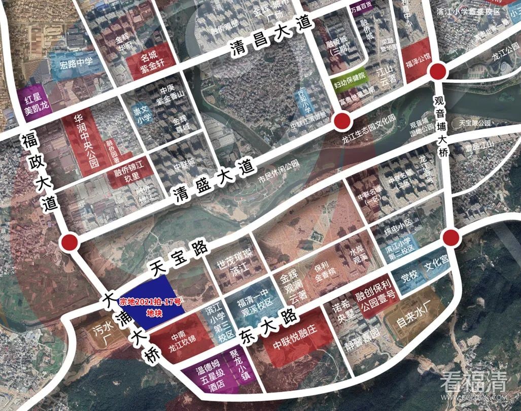 宗地2021拍-17号地块位于目前福清楼市热门板块——观音埔板块,地块